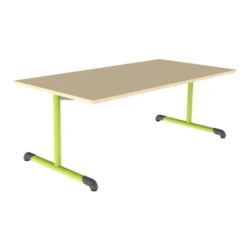 Table Bandana - 160 x 80 cm - piétement à dégagement latéral époxy - plateau stratifié antibruit - taille 3