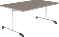 Table Bandana - 140 x 80 cm - piétement à dégagement latéral époxy - plateau stratifié - taille 3