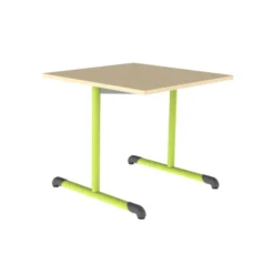 Table Bandana - 80 x 80 cm - piétement à dégagement latéral époxy - plateau stratifié - taille 5