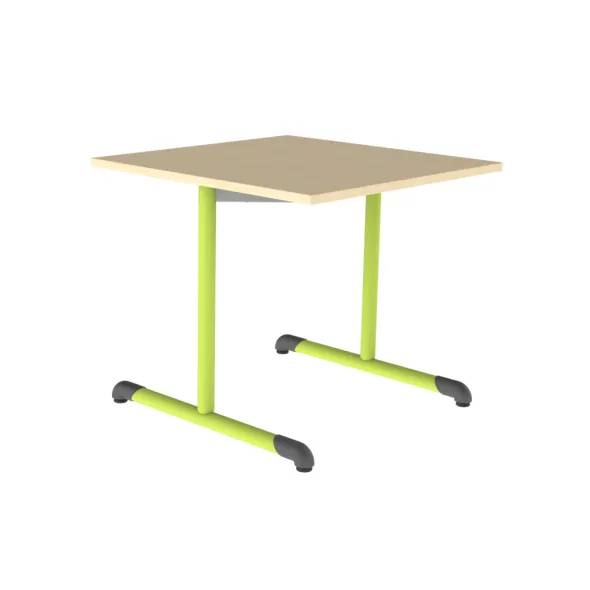 Table Bandana - 80 x 80 cm - piétement à dégagement latéral époxy - plateau stratifié - taille 5