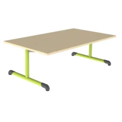 Table Bandana - 140 x 80 cm - piétement à dégagement latéral époxy - plateau stratifié - taille 1