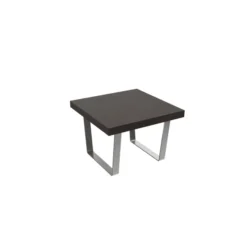 Table basse carrée Avana - l. 60 x pr. 60 cm - placage ébénisterie