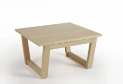 Table basse carrée Cadeo - stratifié - structure hêtre - 60 x 60 cm