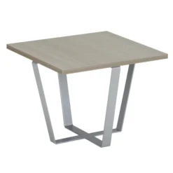 Table basse carrée Facett II - 50 x 50 cm - piétement gris métal
