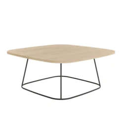 Table basse carrée Modul@ - l. 85 x h. 35 x pr. 85 cm - piétement noir