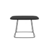 Table basse carrée Modul@ - l. 65 x h. 43 x pr. 65 cm - plateau anthracite - piétement noir
