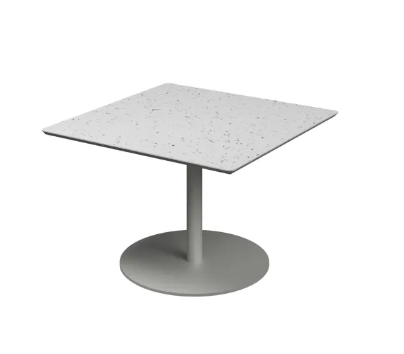 Table basse carré Trinquet - 70 x 70 x h. 45 cm - plateau PS 100% recyclé - piétement époxy