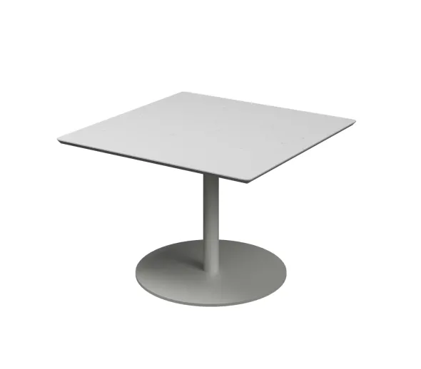 Table basse carré Trinquet - 70 x 70 x h. 45 cm - plateau PS 100% recyclé - piétement époxy