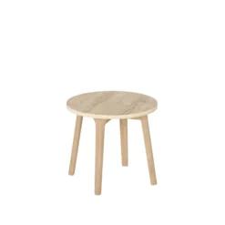 Table basse Cedric - Ø 47 x h.42 cm - plateau stratifié hydrofuge - 4 pieds frêne