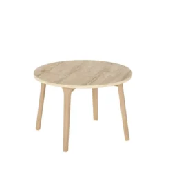 Table basse Cedric - Ø 67 x h.47 cm - plateau stratifié hydrofuge - 4 pieds frêne