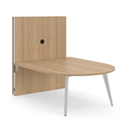 Table basse forme D 4/6 places Lares Media II - l. 140 x h. 66 x pr. 180 cm + mur support