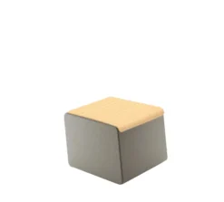 Table basse Mendi - tissu S bois - plateau chêne blanchi