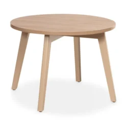 Table basse Navel - Ø62 x h. 44 cm - plateau stratifié antibactérien chant ABS - 4 pieds hêtre massif