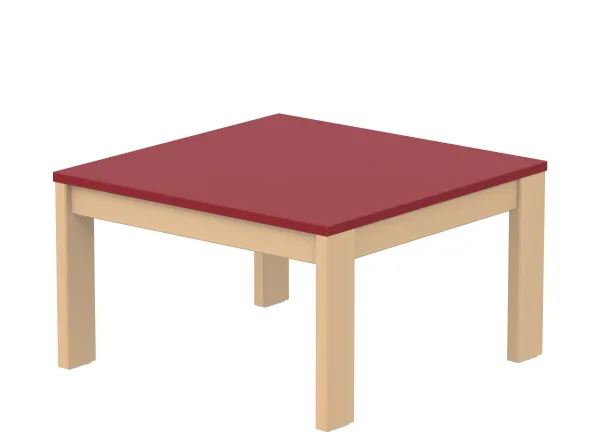 Table basse - Naya - l. 65,4 x h. 37,9 x pr. 65,4 cm - structure hêtre verni naturel