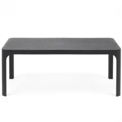 Table basse Net - l. 100 x h. 40 x pr. 60 cm - structure en polypropylène anti UV