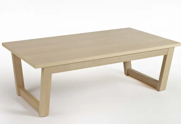 Table basse rectangulaire Cadeo - stratifié - structure hêtre - 100 x 60 cm