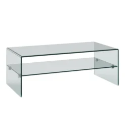 Table basse rectangulaire Karnak 120 x 60 cm - verre trempé