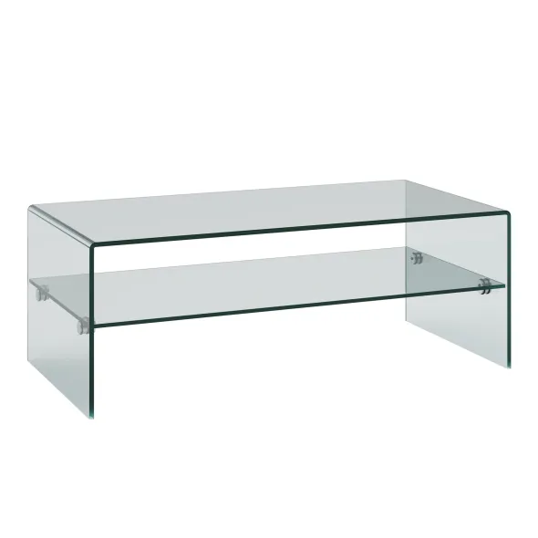 Table basse rectangulaire Karnak 120 x 60 cm - verre trempé