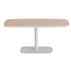 Table basse rectangulaire Tamaris - 100 x 50 cm - piétement sur socle rectangle - stratifié