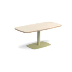 Table basse rectangulaire Tamaris - 100 x 50 cm - piétement sur socle rectangle - stratifié