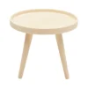 Table basse ronde Alma - Ø 46 cm - pieds bois