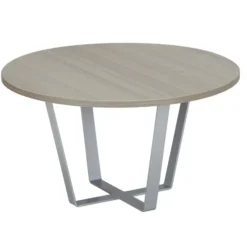 Table basse ronde Facett II - Ø 69,5 cm - piétement gris métal