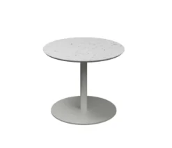 Table basse ronde Trinquet - Ø 60 cm - h.45 cm - plateau PS 100 % recyclé - piétement époxy