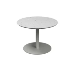 Table basse ronde Trinquet - Ø 70 cm x h. 45 cm - plateau PS 100% recyclé - piétement époxy