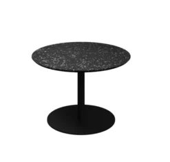 Table basse ronde Trinquet - Ø 70 cm x h. 45 cm - plateau PS 100% recyclé - piétement époxy