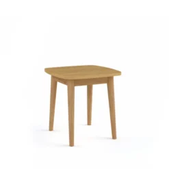 Table basse Sego - l. 46 x h. 47 x pr. 46 cm - plateau stratifié hydrofuge - 4 pieds hêtre massif