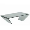 Table basse trapèze Karnak 120 x 65 cm - verre trempé