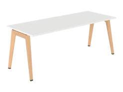 Table B Free - 200 x 80 cm - mélaminé - piétement bois