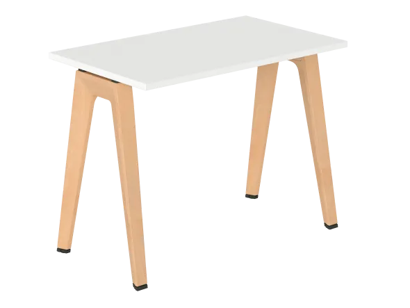 Table B Free - 100 x 60 cm - mélaminé - piétement bois
