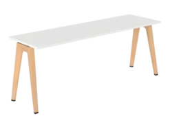 Table B Free - 200 x 60 cm - mélaminé - piétement bois