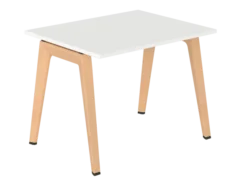 Table B Free - 100 x 80 cm - mélaminé - piétement bois