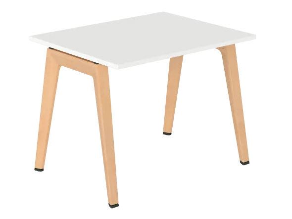 Table B Free - 100 x 80 cm - mélaminé - piétement bois