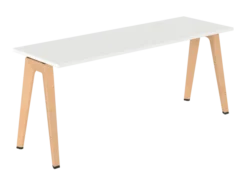 Table B Free - 180 x 60 cm - mélaminé - piétement bois