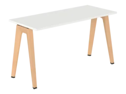 Table B Free - 140 x 60 cm - mélaminé - piétement bois