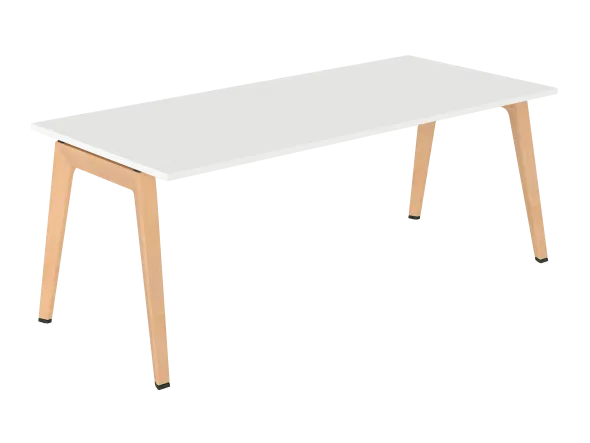 Table B Free - 200 x 90 cm - mélaminé - piétement bois
