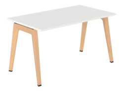 Table B Free - 140 x 80 cm - mélaminé - piétement bois