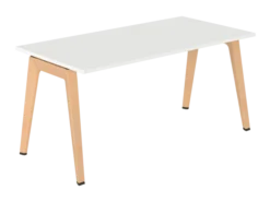 Table B Free - 160 x 80 cm - mélaminé - piétement bois