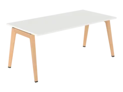 Table B Free - 180 x 90 cm - mélaminé - piétement bois