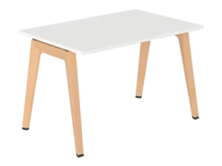 Table B Free - 120 x 80 cm - mélaminé - piétement bois