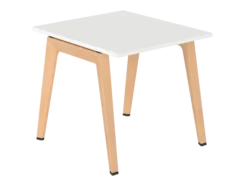 Table B Free - 80 x 90 cm - mélaminé - piétement bois