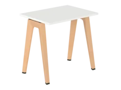 Table B Free - 80 x 60 cm - mélaminé - piétement bois
