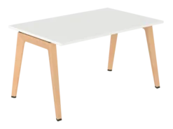 Table B Free - 140 x 90 cm - mélaminé - piétement bois