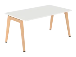 Table B Free - 160 x 90 cm - mélaminé - piétement bois