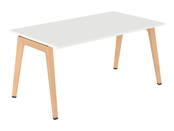 Table B Free - 160 x 90 cm - mélaminé - piétement bois