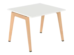 Table B Free - 100 x 90 cm - mélaminé - piétement bois