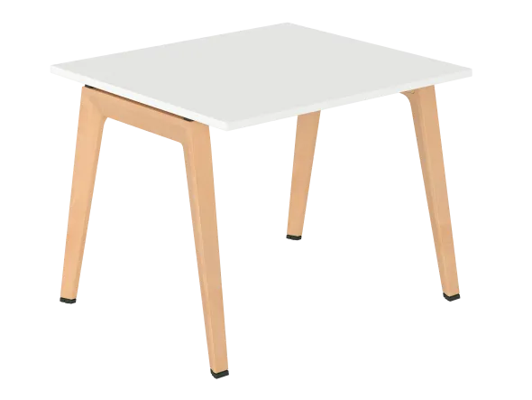 Table B Free - 100 x 90 cm - mélaminé - piétement bois